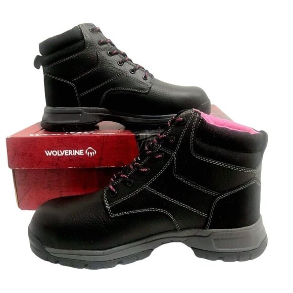 Wolverine Work Boots Womens Piper  Waterproof 6" Composite-Toe W10181 Black 10W - Picture 2 of 5
